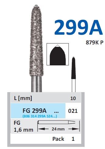 Dijamantski borer za turbinu KONIČNI SA VOĐICOM - Horico - 021, FG 299A