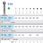 Karbidni borer za turbinu OKRUGLI - Horico - Image 2