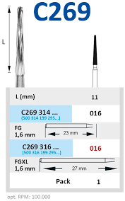 Karbidni borer FG - C269 - Horico - C269 (kraći), 016